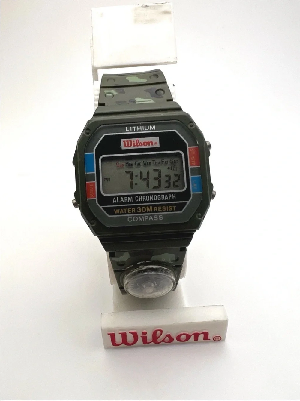 Wilson Digital Sport Watch in Green Camo with Black Dial Accents